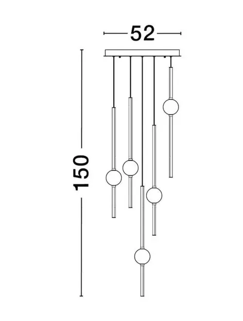 Luster 9695258 NOVA LUCE LED 61W 5589lm 3000K 230V IP20